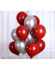 12 sztuk/partia metalowe złoto srebro różowe złoto lateksowe balon ślub walentynki dekoracje konfetti balony Birthday Party Deco