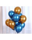 12 sztuk/partia metalowe złoto srebro różowe złoto lateksowe balon ślub walentynki dekoracje konfetti balony Birthday Party Deco