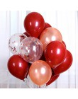 12 sztuk/partia metalowe złoto srebro różowe złoto lateksowe balon ślub walentynki dekoracje konfetti balony Birthday Party Deco