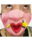 Zabawna i przerażająca pół twarzy Clown maska lateksowa dekoracja na imprezę halloweenową strona ukarać maskę na Cosplay Tricky 