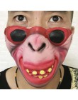 Zabawna i przerażająca pół twarzy Clown maska lateksowa dekoracja na imprezę halloweenową strona ukarać maskę na Cosplay Tricky 