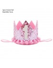 Nowe Baby Shower niebieska różowa ramka na zdjęcia korona kapelusz banery girlandy dla dzieci Baby Boy Girl One roear Old 1st de