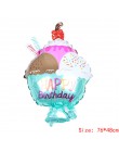 1 sztuk różowe pączki cukierki lody Popcorn z balonów foliowych Baby Shower szczęśliwe dekoracje urodzinowe nadmuchiwane hel sło