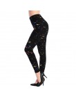 Nowy 2020 legginsy z kwiecistym nadrukiem leginsy Plus Size leginsy gitara Plaid cienka dziewiątka spodnie moda damska odzież Ap