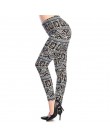 Nowy 2020 legginsy z kwiecistym nadrukiem leginsy Plus Size leginsy gitara Plaid cienka dziewiątka spodnie moda damska odzież Ap