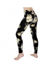 Nowy 2020 legginsy z kwiecistym nadrukiem leginsy Plus Size leginsy gitara Plaid cienka dziewiątka spodnie moda damska odzież Ap