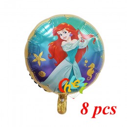 8 sztuk księżniczka dziewczyna balony urodzinowe królewna śnieżka Aurora Ariel Belle dekoracje świąteczne baby shower balon z he
