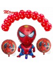 6 sztuk Spiderman foliowe balony z helem 30 Cal numer chłopiec Party piłka dmuchana dekoracja urodzinowa dla dzieci zabawki gwia