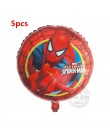 6 sztuk Spiderman foliowe balony z helem 30 Cal numer chłopiec Party piłka dmuchana dekoracja urodzinowa dla dzieci zabawki gwia