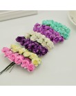 144 sztuk 1cm tanie sztuczne kwiaty z papieru na ślub samochód sztuczne róże używane do cukierki do dekoracji box DIY wieniec Ha