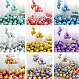 Hurtownie 50 sztuk Chrome złoty balon miga metalowy balon gruby perłowy Metal dekoracje ślubne metaliczne balony 10 cali 1.8g