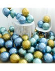 Hurtownie 50 sztuk Chrome złoty balon miga metalowy balon gruby perłowy Metal dekoracje ślubne metaliczne balony 10 cali 1.8g