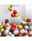 Hurtownie 50 sztuk Chrome złoty balon miga metalowy balon gruby perłowy Metal dekoracje ślubne metaliczne balony 10 cali 1.8g