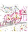 Duży balon jednorożec balon z nadrukiem happy birthday jednorożec dekoracje na przyjęcie urodzinowe dla dzieci balony z jednoroż