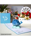 3D Cute Animal karty kirigami szczęśliwa kartka urodzinowa dla dzieci Baby Shower żona mąż kobiety Cartoon Peacock klatka dla pt