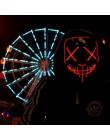 Halloween maska led maski oczyszczające wybory Mascara kostium DJ oświetlenie na imprezę Up maski świecą w ciemności Neon maska 