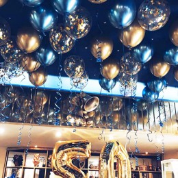 Mieszane niebieskie złote balony dekoracja urodzinowa dla dzieci dorosły metaliczny balon dmuchana piłka urodziny balon Decor ba