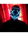 Halloween maska led maski oczyszczające wybory Mascara kostium DJ oświetlenie na imprezę Up maski świecą w ciemności Neon maska 