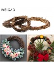 WEIGAO 10-30cm dekoracje dla domu DIY naturalny wieniec z rattanu wieniec wielkanocny rzemiosło dekoracje wielkanocne świąteczne