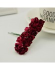 144 sztuk 1cm tanie sztuczne kwiaty z papieru na ślub samochód sztuczne róże używane do cukierki do dekoracji box DIY wieniec Ha