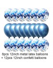 Mieszane niebieskie złote balony dekoracja urodzinowa dla dzieci dorosły metaliczny balon dmuchana piłka urodziny balon Decor ba