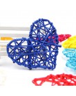 5 sztuk 2 rozmiary kolorowe Rattan okrągły/serce/gwiazda Sepak Takraw DIY kula ratanowa dom ogród/urodziny/materiały do dekoracj