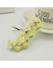 144 sztuk 1cm tanie sztuczne kwiaty z papieru na ślub samochód sztuczne róże używane do cukierki do dekoracji box DIY wieniec Ha
