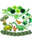 Dinozaur balony na imprezę dostaw papieru dinozaur Garland dla dzieci chłopiec urodziny strona dekoracji jurajski świat dżungli 