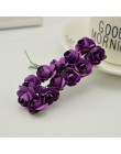 144 sztuk 1cm tanie sztuczne kwiaty z papieru na ślub samochód sztuczne róże używane do cukierki do dekoracji box DIY wieniec Ha