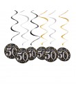 6 sztuk spiralą PVC wszystkiego najlepszego z okazji urodzin Swirl 18 21 30 40 50 60 70 lat wiszące ozdoby dekoracje na imprezę 