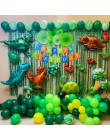 Dinozaur balony na imprezę dostaw papieru dinozaur Garland dla dzieci chłopiec urodziny strona dekoracji jurajski świat dżungli 