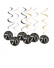 6 sztuk spiralą PVC wszystkiego najlepszego z okazji urodzin Swirl 18 21 30 40 50 60 70 lat wiszące ozdoby dekoracje na imprezę 