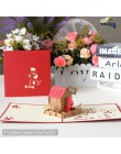 3D Cute Animal karty kirigami szczęśliwa kartka urodzinowa dla dzieci Baby Shower żona mąż kobiety Cartoon Peacock klatka dla pt