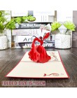 3D Cute Animal karty kirigami szczęśliwa kartka urodzinowa dla dzieci Baby Shower żona mąż kobiety Cartoon Peacock klatka dla pt