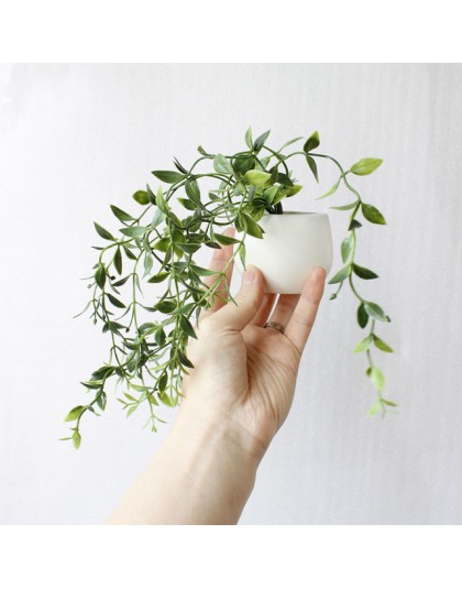 Lodówka magnesy doniczkowa sztuczna zielona sukulenty Bonsai zestaw sztuczny kwiat wazon pamiątka tablica naklejki magnetyczne