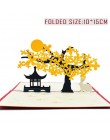 3D Cute Animal karty kirigami szczęśliwa kartka urodzinowa dla dzieci Baby Shower żona mąż kobiety Cartoon Peacock klatka dla pt