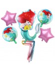 6 sztuk syrenka Ariel cartoon disney księżniczka folia balony 32 Cal numer dziecko dziewczyna różowy baloes powietrza dekoracje 