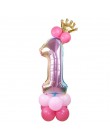 13 sztuk/zestaw balony urodzinowe Rainbow balony foliowe w kształcie cyfr dla dzieci 1st dekoracje na imprezę urodzinową balony 