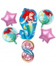 6 sztuk syrenka Ariel cartoon disney księżniczka folia balony 32 Cal numer dziecko dziewczyna różowy baloes powietrza dekoracje 