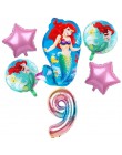 6 sztuk syrenka Ariel cartoon disney księżniczka folia balony 32 Cal numer dziecko dziewczyna różowy baloes powietrza dekoracje 