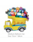 Dekoracja urodzinowa baby shower cartoon samochód wóz strażacki pociąg karetka balon foliowy
