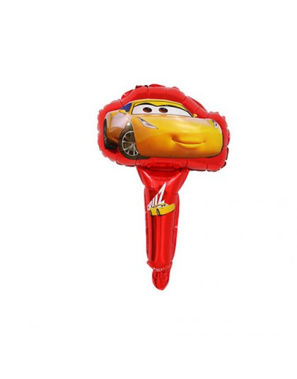 Samochód wyścigowy z balonów foliowych 1pc 18 cali Disney Cartoon samochodów Globos Handheld Air Ballon dekoracje na przyjęcia u