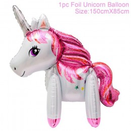 Duży balon jednorożec balon z nadrukiem happy birthday jednorożec dekoracje na przyjęcie urodzinowe dla dzieci balony z jednoroż