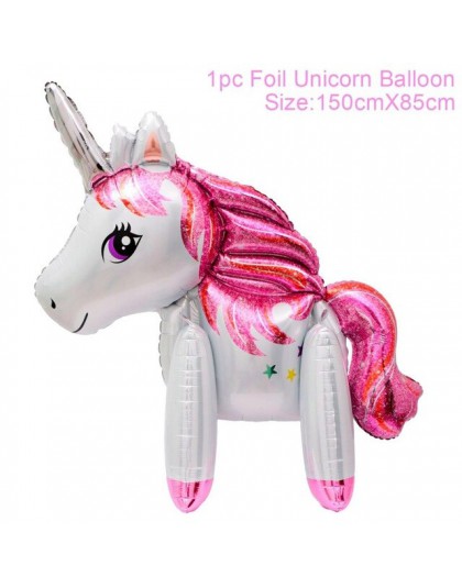 Duży balon jednorożec balon z nadrukiem happy birthday jednorożec dekoracje na przyjęcie urodzinowe dla dzieci balony z jednoroż