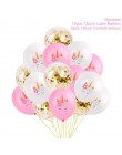 Duży balon jednorożec balon z nadrukiem happy birthday jednorożec dekoracje na przyjęcie urodzinowe dla dzieci balony z jednoroż