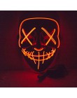 Halloween maska led maski oczyszczające wybory Mascara kostium DJ oświetlenie na imprezę Up maski świecą w ciemności Neon maska 