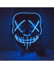 Halloween maska led maski oczyszczające wybory Mascara kostium DJ oświetlenie na imprezę Up maski świecą w ciemności Neon maska 