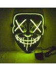 Halloween maska led maski oczyszczające wybory Mascara kostium DJ oświetlenie na imprezę Up maski świecą w ciemności Neon maska 