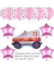 Dekoracja urodzinowa baby shower cartoon samochód wóz strażacki pociąg karetka balon foliowy
