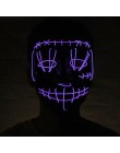 Halloween maska led maski oczyszczające wybory Mascara kostium DJ oświetlenie na imprezę Up maski świecą w ciemności Neon maska 